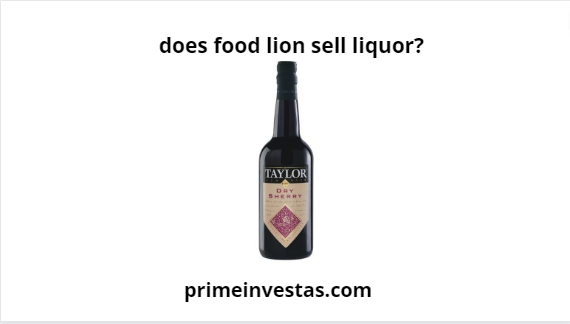 does food lion sell liquor?