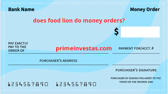 does food lion sell money orders?